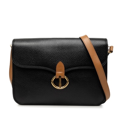 ディオール 斜め掛け ショルダーバッグ ブラック ブラウン レザー レディース Dior 【中古】