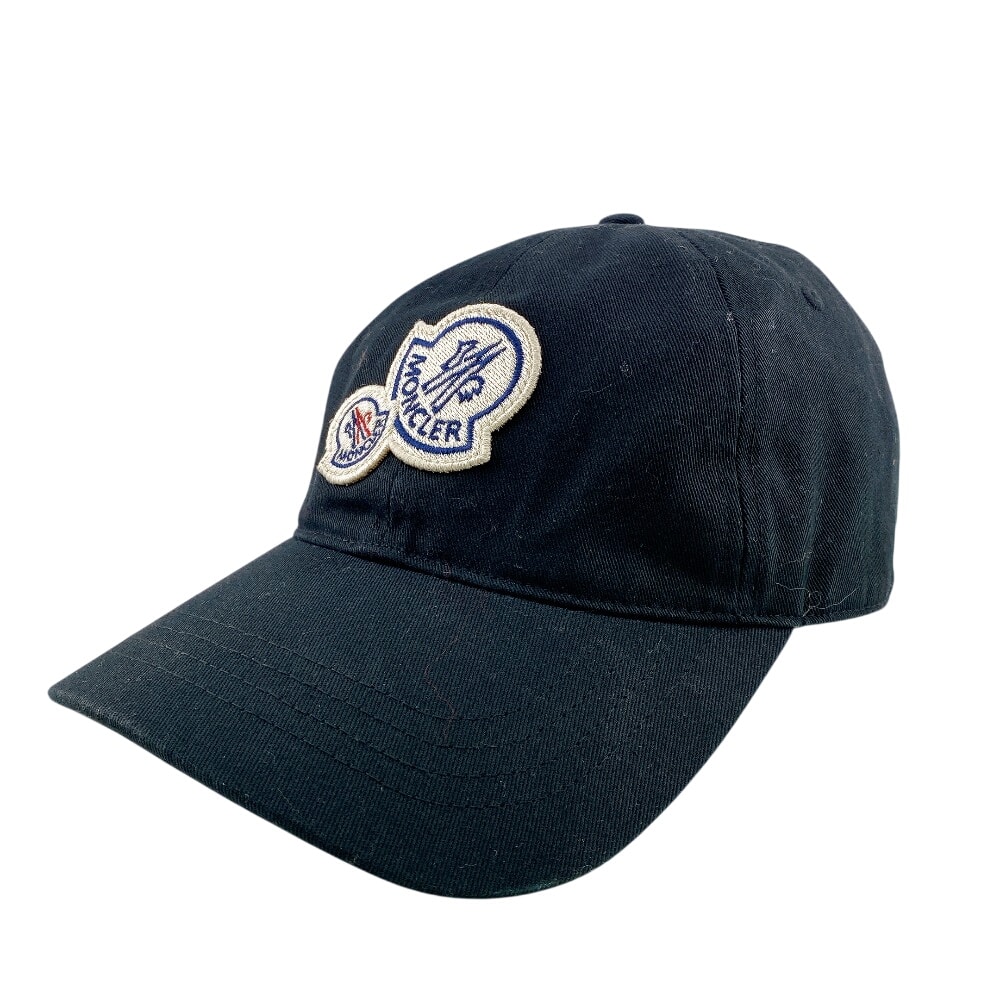 モンクレール MONCLER キャップ ロゴ ブラック