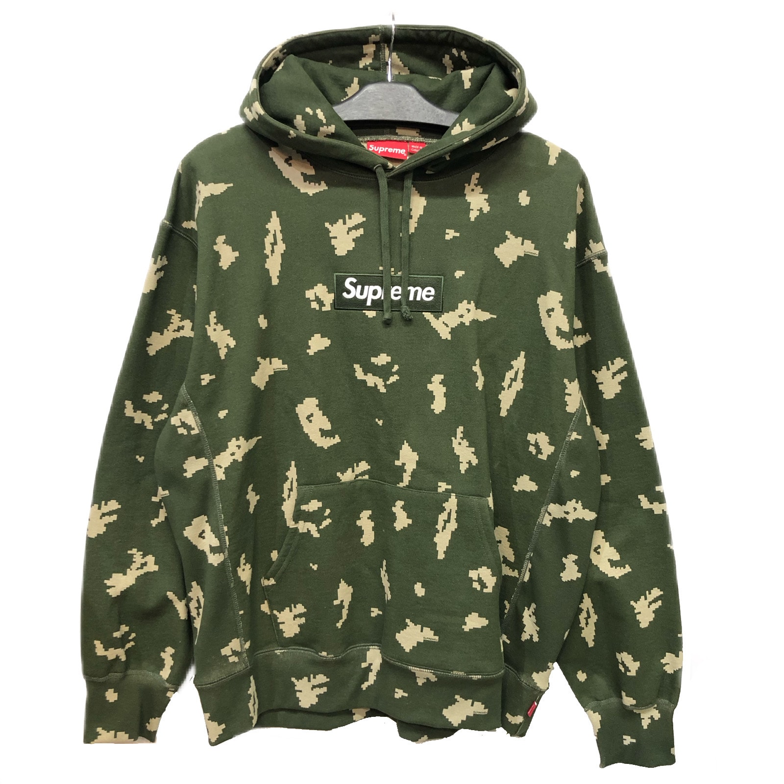 Supreme Box Logo Hooded Sweatshirt "Olive Russian Camo" (21FW)