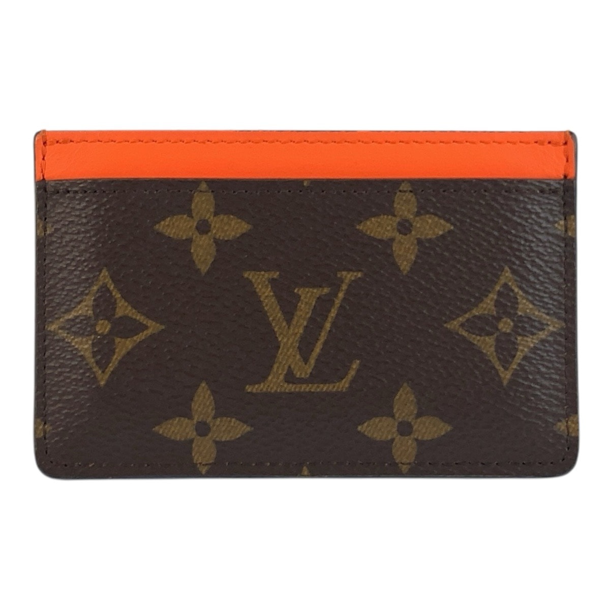 美品 LOUIS VUITTON ルイヴィトン モノグラムマカサー ポルト カルト サーンプル ブラウン オレンジ PVC カードケース パスケース 603378 【中古】
