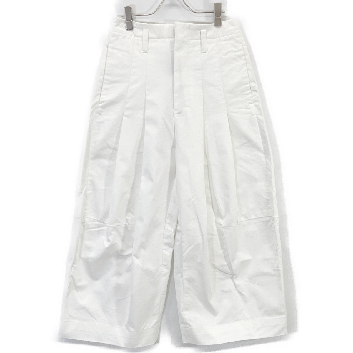 シンヤコヅカ 2002SK80A ホワイト タック バギーパンツ S