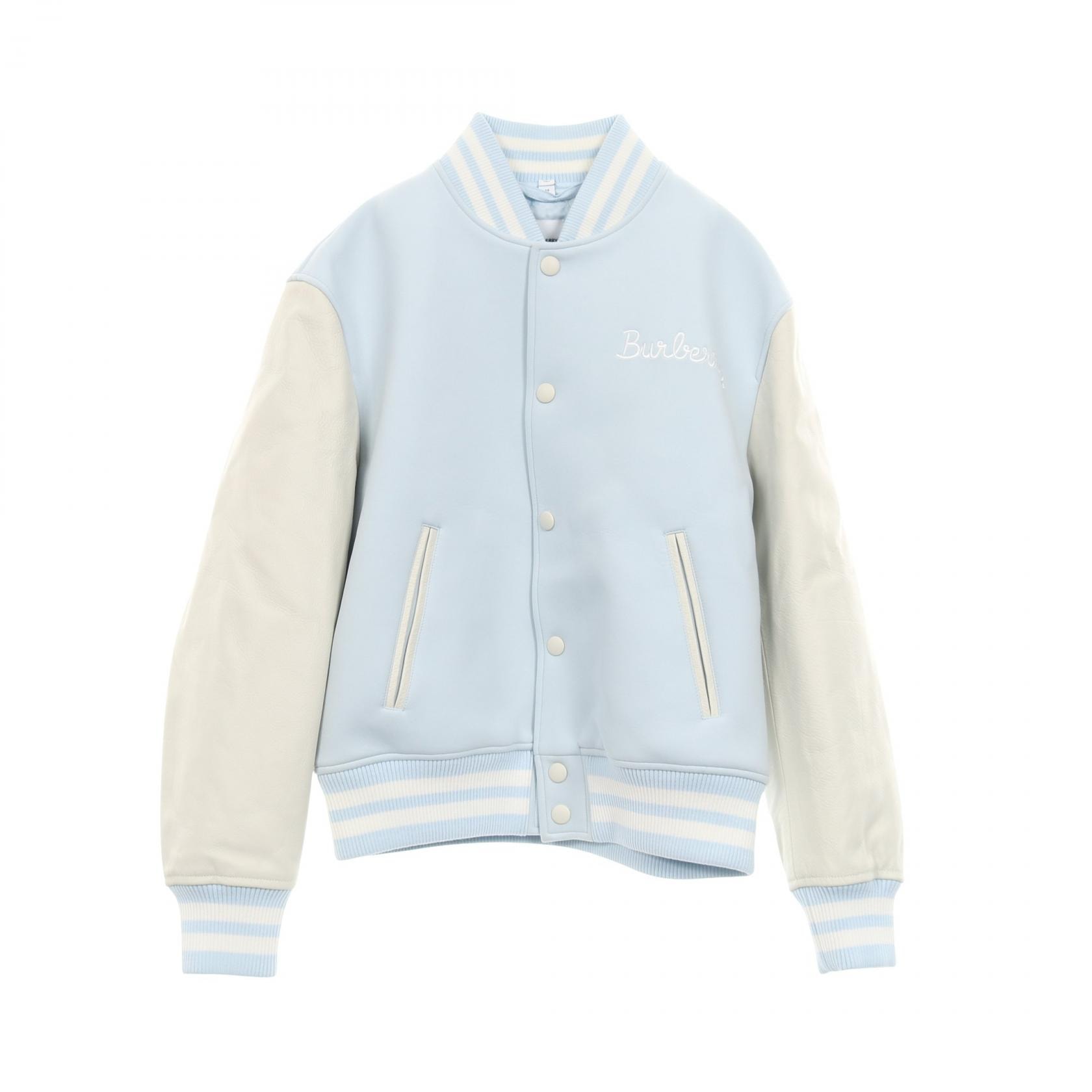 バーバリー BURBERRY ブルゾン 衣料品 アウター ナイロン レザー メンズ ブルー系 / ホワイト系 【中古】