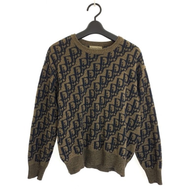 Christian Dior クリスチャンディオール トロッター ブラウン ウール コットン/ ニット セーター 603196 【中古】