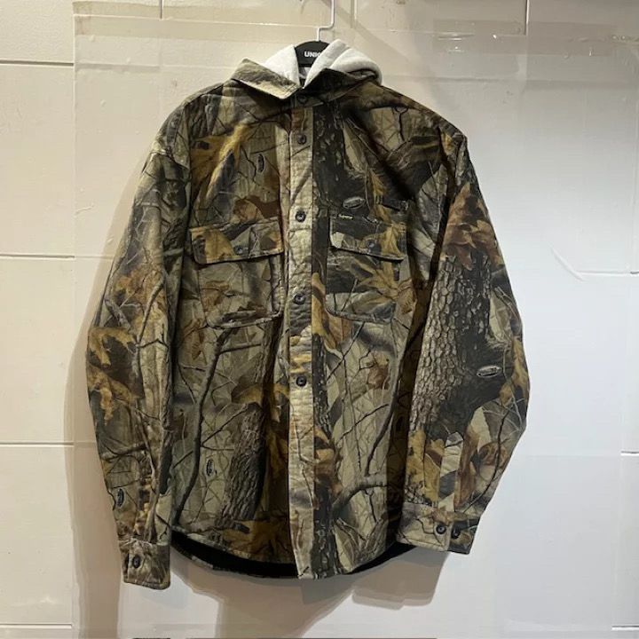 Supreme Quilted Lined Hooded Flannel Shirt "Fallen Leaves"