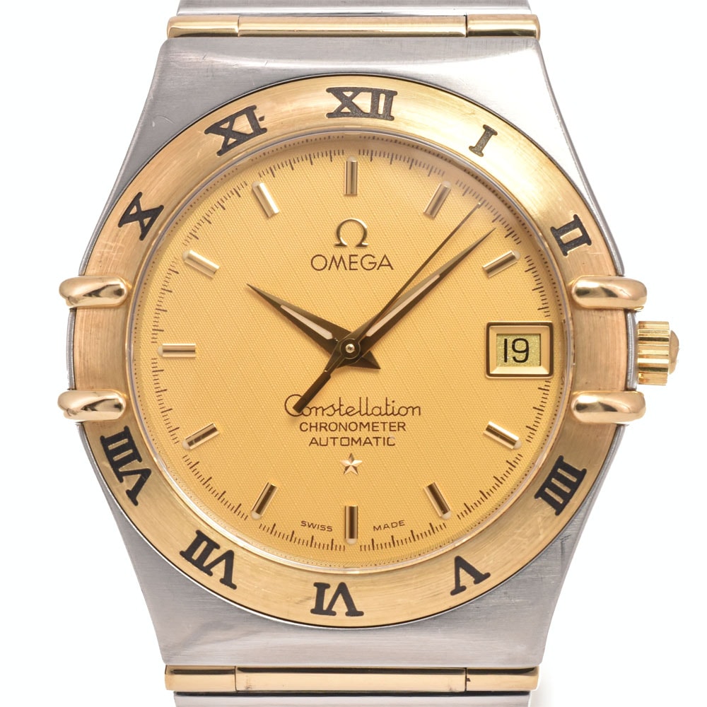 オメガ OMEGA 1202.10 コンステレーション クロノメーター デイト SS/K18YG 自動巻き メンズ 良品 B#146595