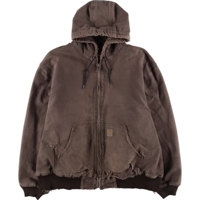 古着 カーハート Carhartt アクティブジャケット 中綿入り ダックフルジップパーカー メンズXXL相当/eaa614804