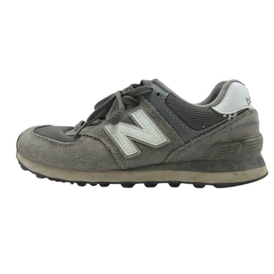 NEW BALANCE ニューバランス スニーカー ML574 EG2 スエード ローカット スニーカー グレー系 23.5cm【中古】