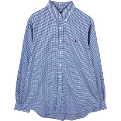 古着 ラルフローレン Ralph Lauren ギンガムチェック 長袖 ボタンダウンチェックシャツ メンズL相当/eaa661355