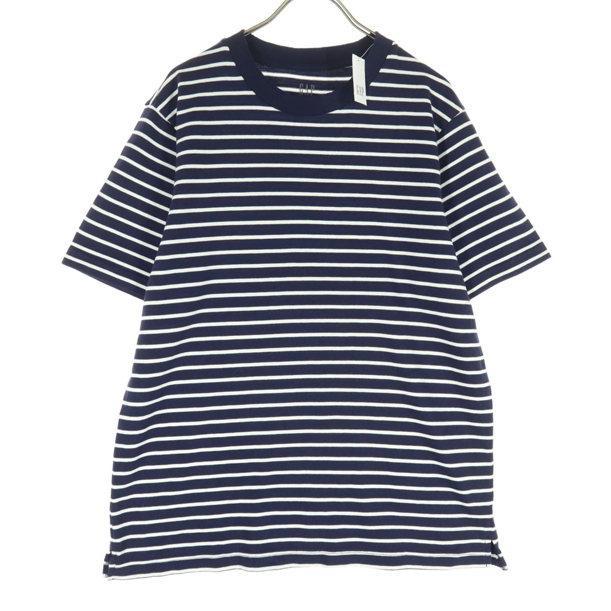 GAP ギャップ コットン ボーダー柄 バイカラー 半袖 Tシャツ XS ネイビー