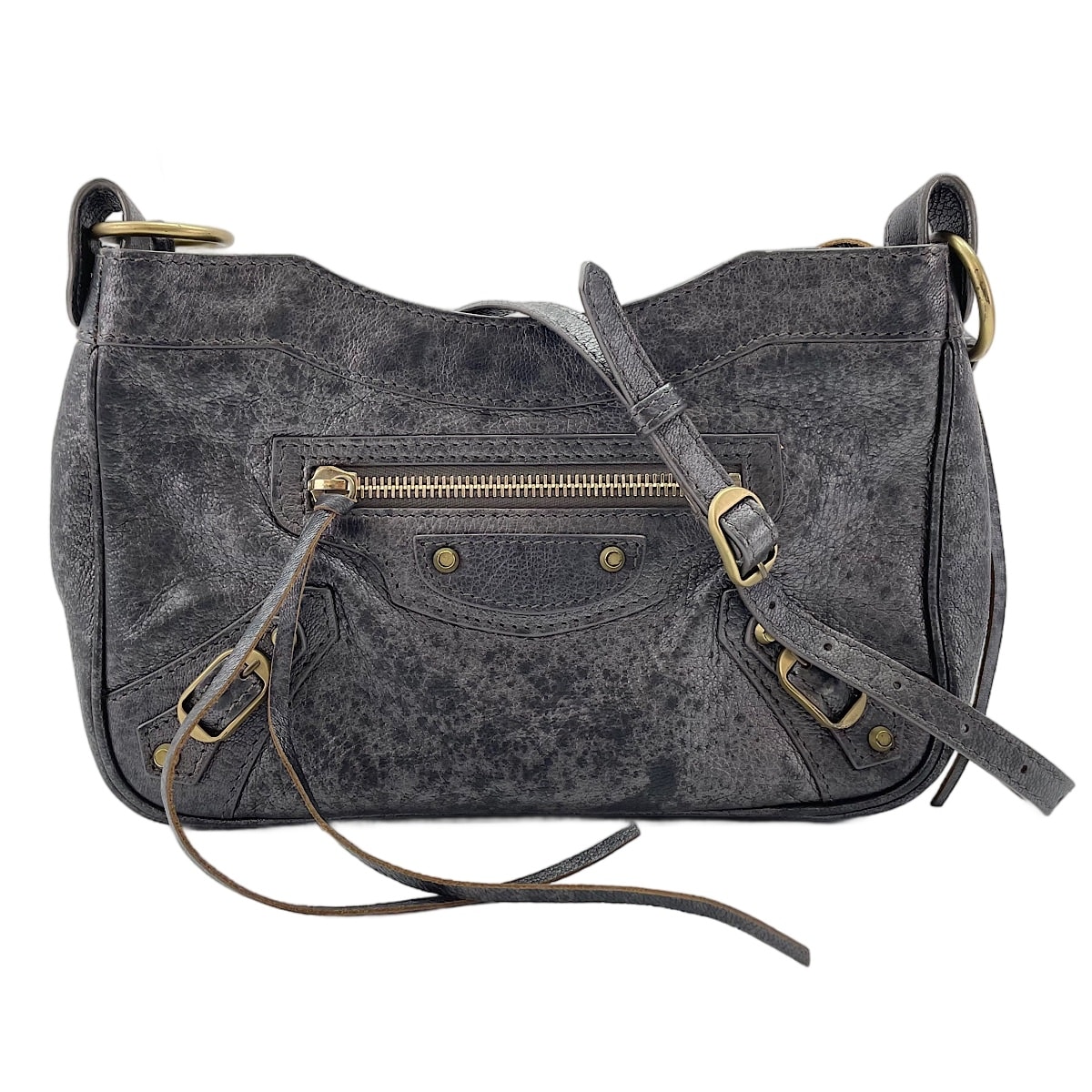 バレンシアガ BALENCIAGA レザー ザ ヒップ ショルダーバッグ【中古】