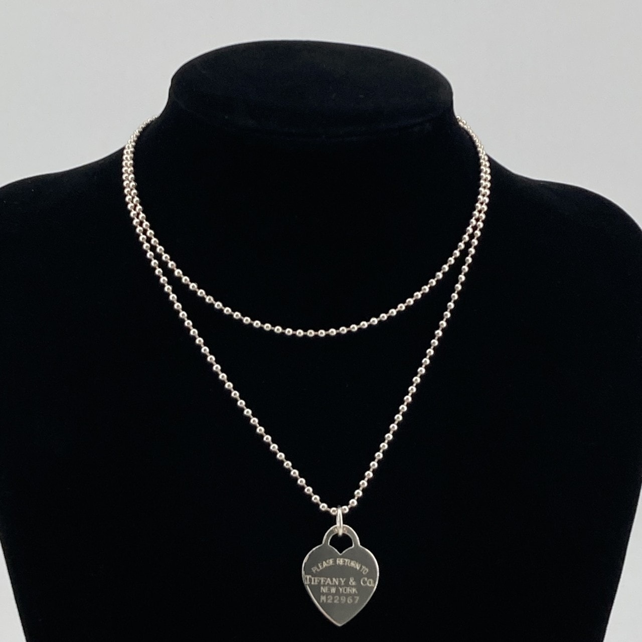 TIFFANY&Co.(ティファニー) リターン トゥ ティファニー ハートタグ ボールチェーン Ag925 ネックレス 21.6g シルバー