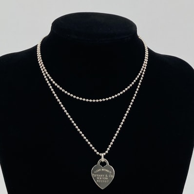 TIFFANY&Co.(ティファニー) リターン トゥ ティファニー ハートタグ ボールチェーン Ag925 ネックレス 21.6g シルバー