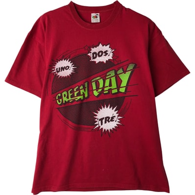 古着 フルーツオブザルーム FRUIT OF THE LOOM Green Day グリーンデイ バンドTシャツ バンT メンズL相当/eaa612283