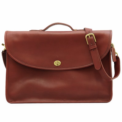 COACH オールドコーチ ヴィンテージ ブリーフケース メンズ レディース ユニセックス Lexington レキシントン ターンロック 2WAY レザー ロゴタグ スクエア ショルダーバッグ カバン 革鞄 小物 ボルドー アメリカ製 5265
