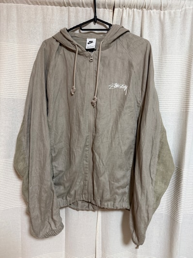 Stussy x Nike U NRG Linen Jacket Hoodie (US Size) "Chino" FZ5751-263
