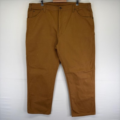 古着 ディッキーズ Dickies パンツ ダック ペインター ワンポイントロゴ ジッパーフライ ハンマーループ W44 L32 ブラウン系 メンズ