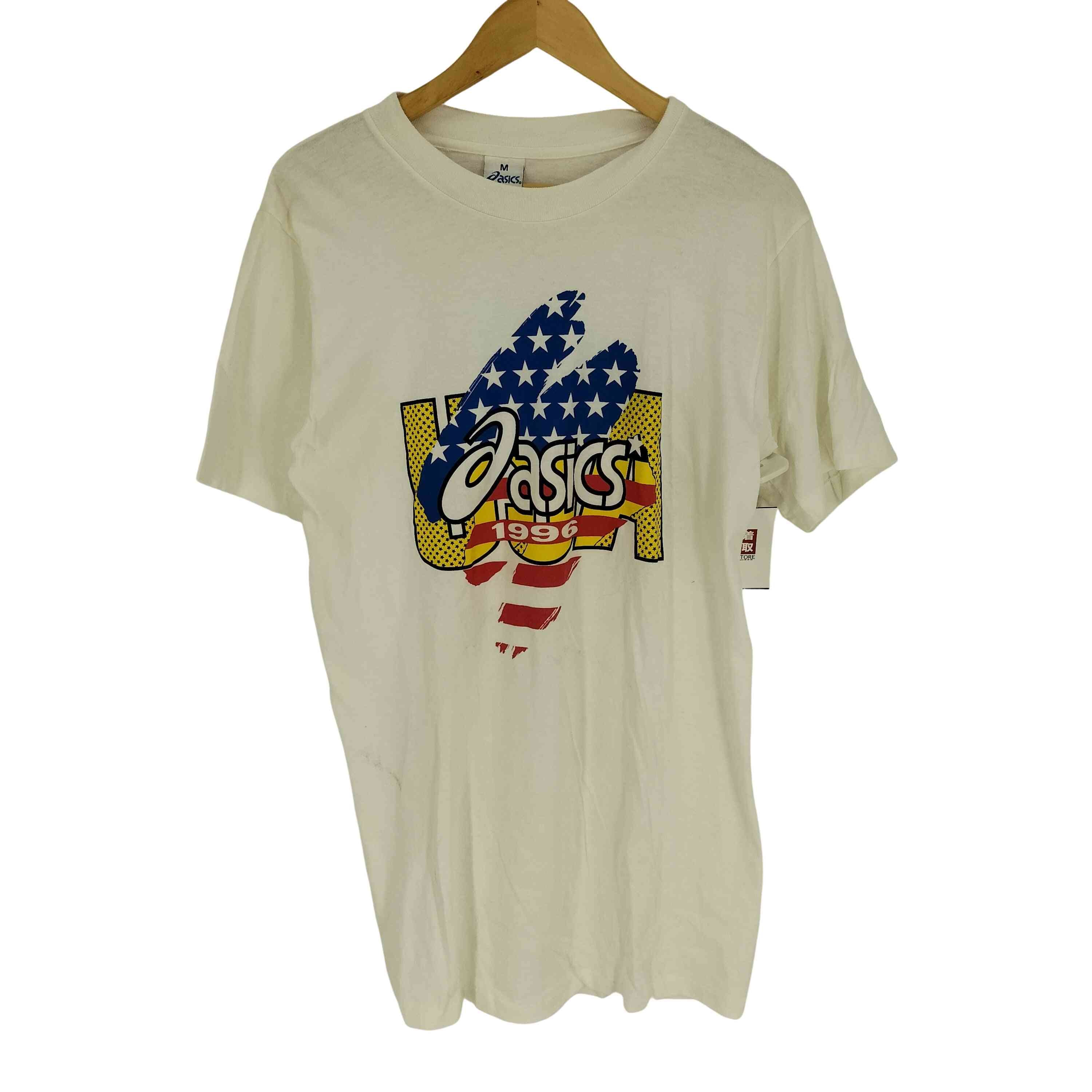 90S USA製 フロント ロゴプリント クルーネック S/S Tシャツ【1139425414815】