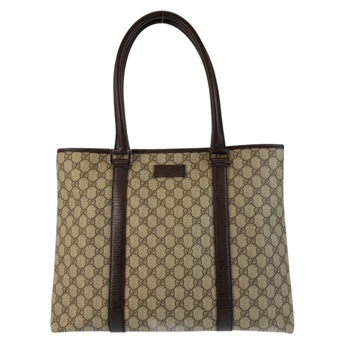 美品 GUCCI グッチ ベージュ ブラウン GGスプリームキャンバス レザー/ トートバッグ ショルダーバッグ 506660 【中古】