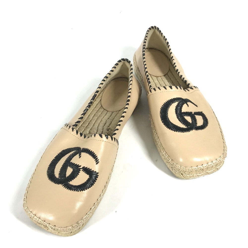 グッチ GUCCI GG スリッポン 602508 靴 シューズ スリッポン エスパドリーユ レザー ブラック