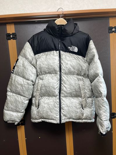 Supreme x The North Face Nuptse Jacket "White Paper Print"