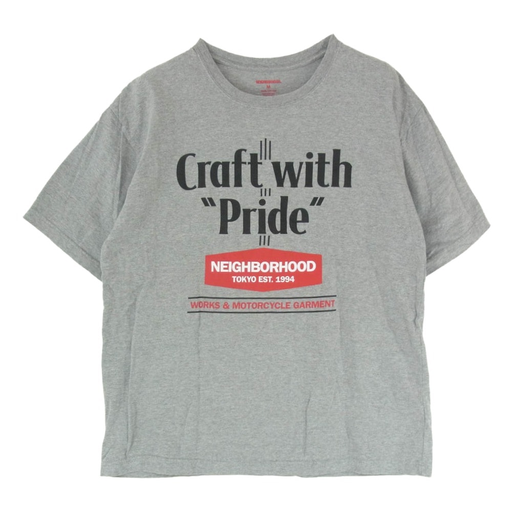 NEIGHBORHOOD ネイバーフッド Tシャツ 24SS 241PCNH-ST19 NH.TEE SS-19 プリント 半袖 Tシャツ グレー系 M【中古】