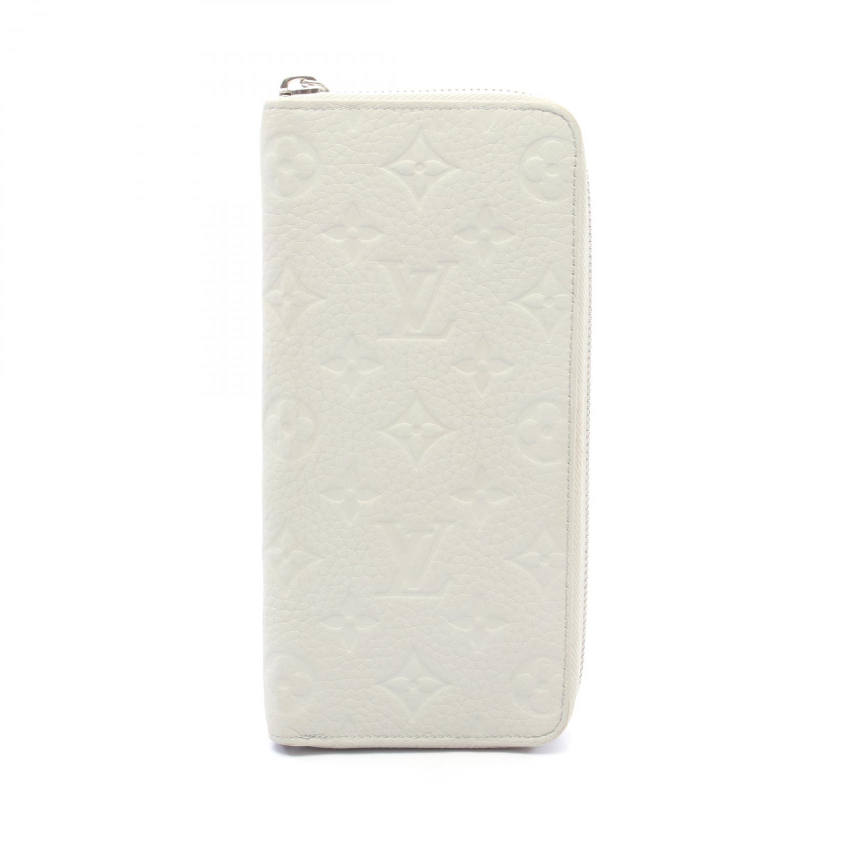 ルイ・ヴィトン LOUIS VUITTON ジッピーウォレット ヴェルティカル ラウンド長財布 財布 レザー モノグラム・アンプラント レディース グリーン系 M82597 【中古】