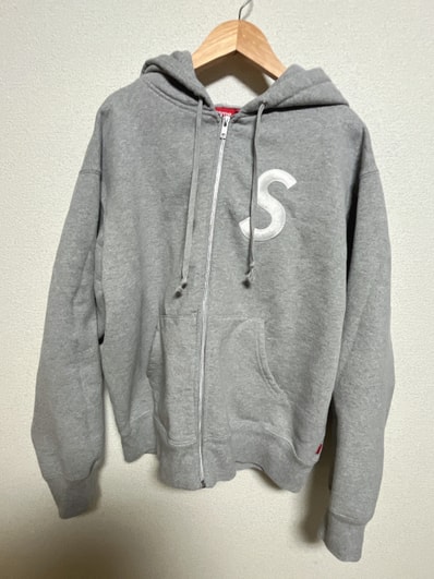 Supreme S Logo Zip Up Hooded Sweatshirt (25FW) "Heather Grey"
