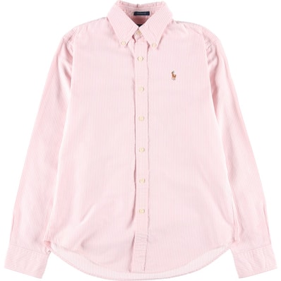 古着 ラルフローレン Ralph Lauren CLASSIC FIT クラシックフィット 長袖 ボタンダウンストライプシャツ レディースM相当/eaa608646