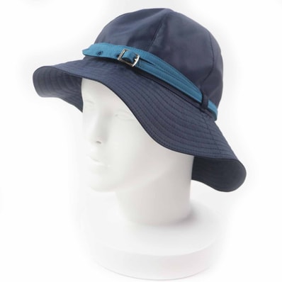 美品 エルメス
ハット ネイビー ライトブルー レディース 56