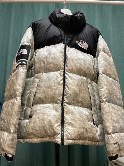 Supreme x The North Face Nuptse Jacket "White Paper Print"