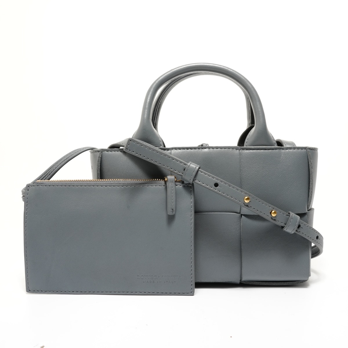 ボッテガヴェネタ BOTTEGAVENETA マキシイントレチャート ミニ アルコ 2way ハンドバッグ【中古】