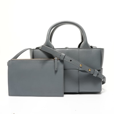 ボッテガヴェネタ BOTTEGAVENETA マキシイントレチャート ミニ アルコ 2way ハンドバッグ【中古】