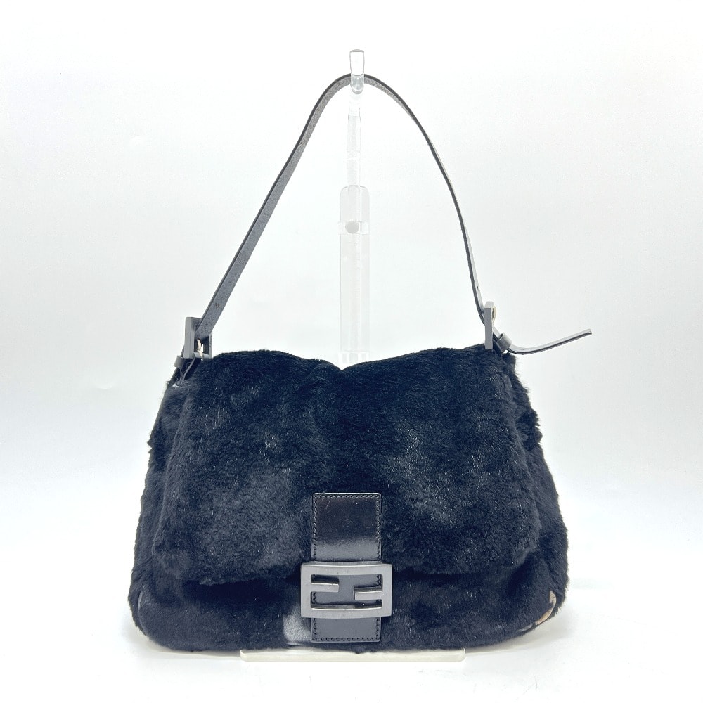 フェンディ FENDI マンマバケット カバン バッグ 肩掛け ハンドバッグ ファー ブラック