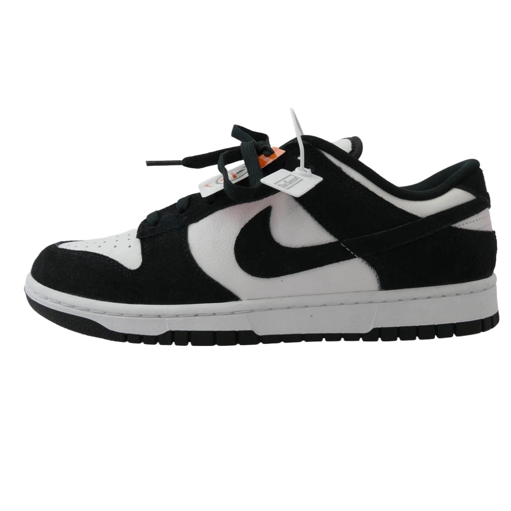NIKE ナイキ スニーカー FQ8249-100 DUNK LOW RETRO SE SUEDE PANDA' ダンクロー スエード パンダ スニーカー ホワイト系 ブラック系 28.5cm【極上美品】【中古】