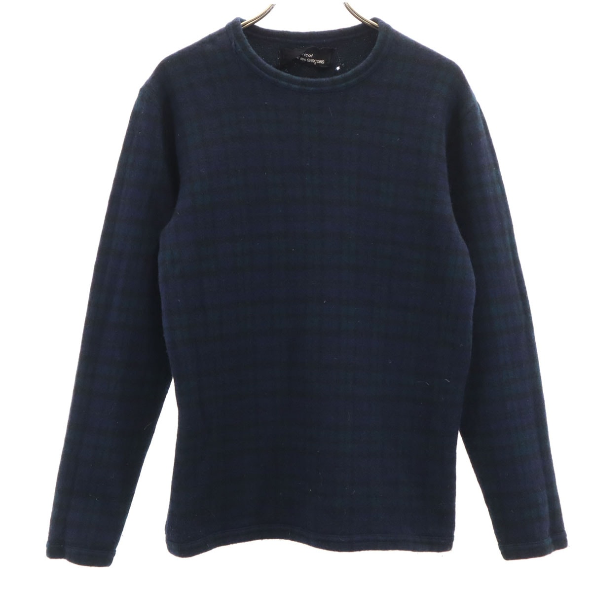 tricot COMME des GARCONS トリココムデギャルソン 80s 90s オールド チェック柄 長袖 ニット ネイビー セーター