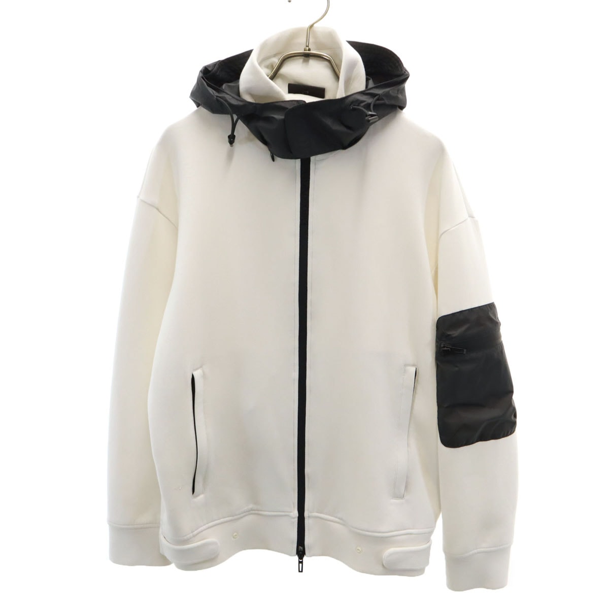 Emporio Armani エンポリオアルマーニ 長袖 パーカー XS ホワイト系 スチレッチ