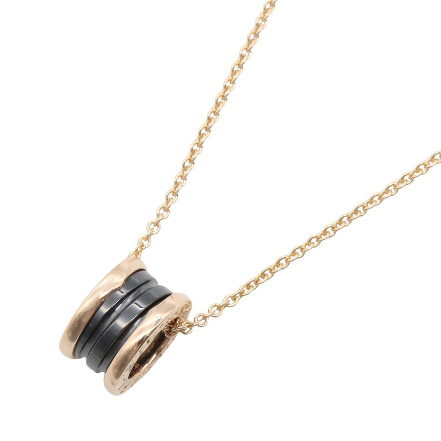 ブルガリ BVLGARI B-zero1 ビーゼロワン ネックレス セラミック ネックレス ジュエリー K18PG(ピンクゴールド) セラミック メンズ レディース ゴールド系 / ブラック系 346083 【中古】