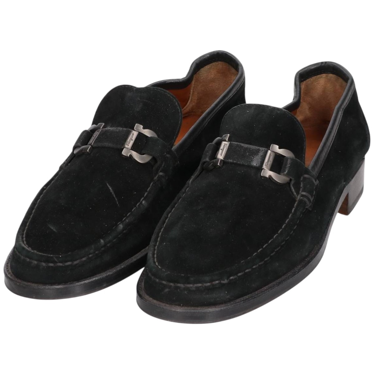 古着 フェラガモ Salvatore Ferragamo スエード ビットローファー イタリア製 8D メンズ26.0cm相当/saa014653