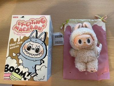 POP MART THE MONSTERS (LABUBU) Exciting Macaron Plush Series SOYMILK