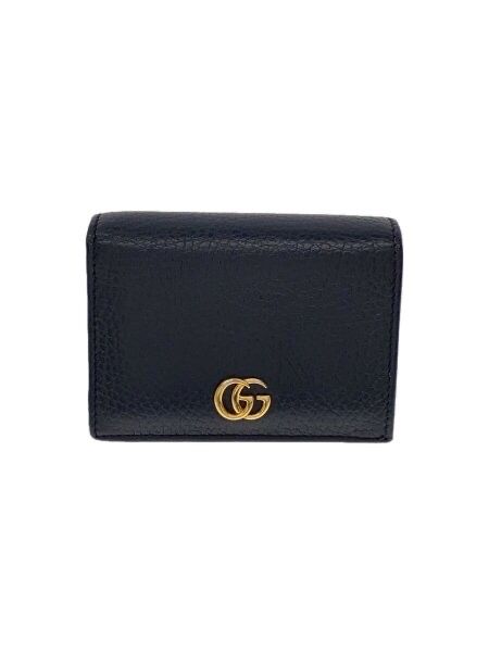 GUCCI GG Marmont Leather Card Case Wallet "Black"