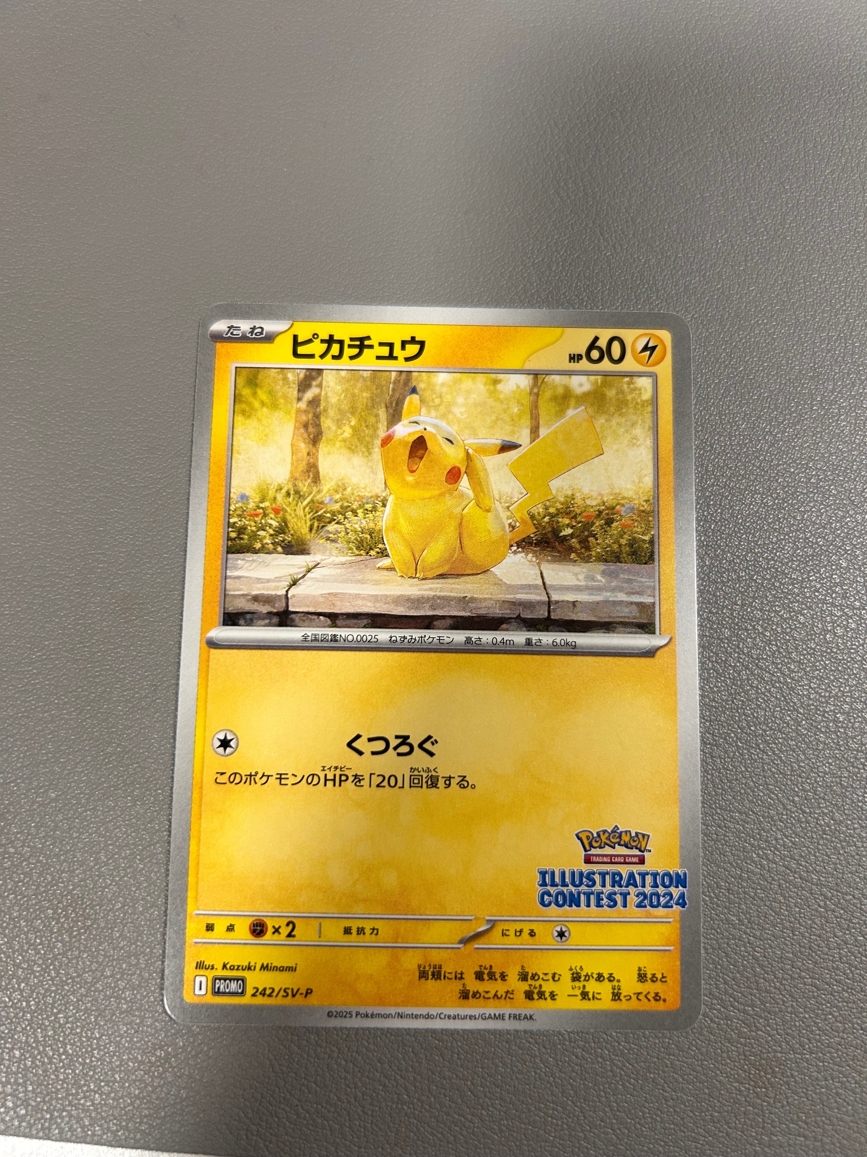 ピカチュウ [SV-P 242](プロモカードパック「イラストレーションコンテスト 2024 受賞作品プロモカード化記念キャンペーン」)