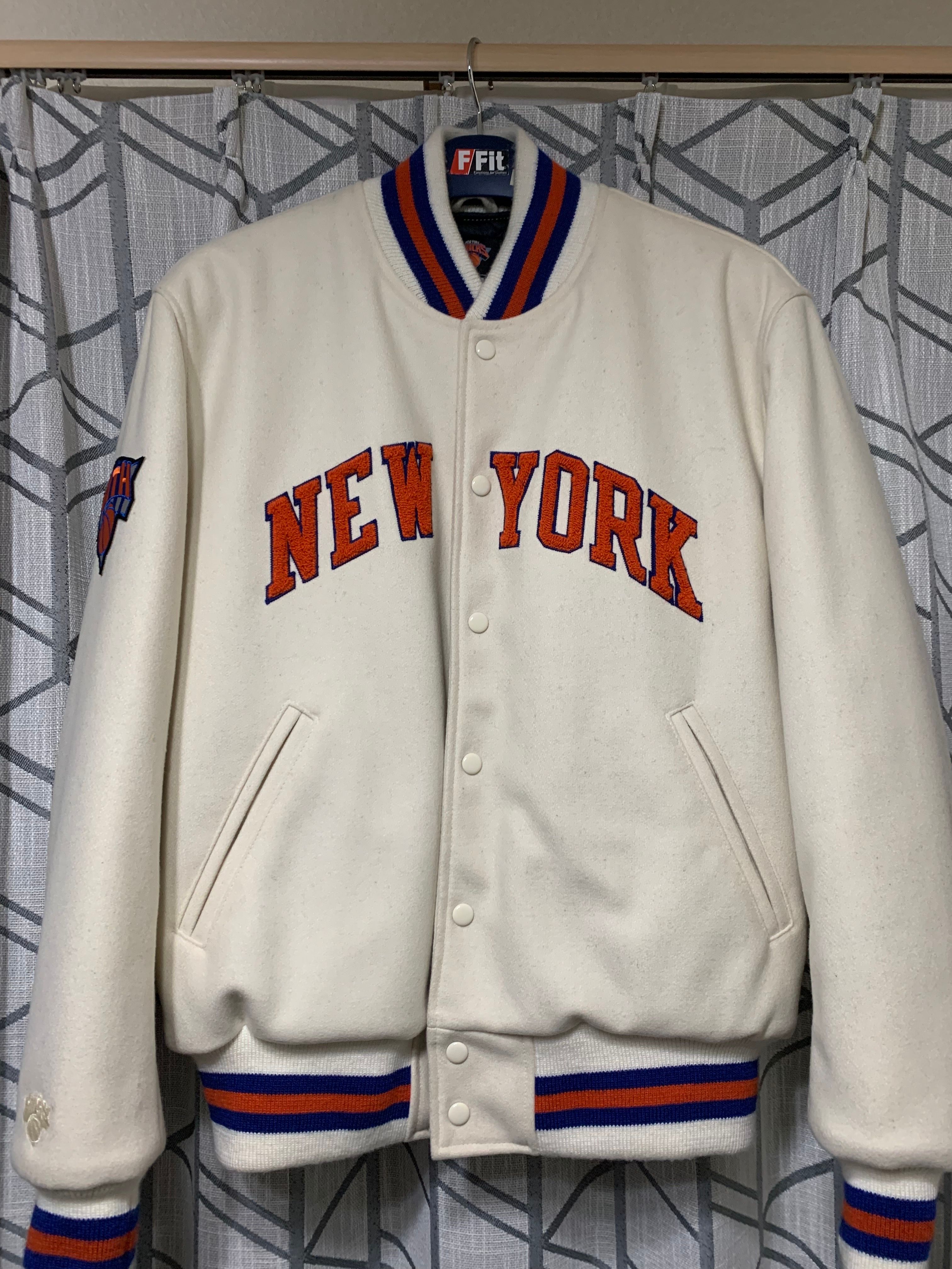 Kith Golden Bear for New York Knicks Varisty Jacket "Sandrift"
