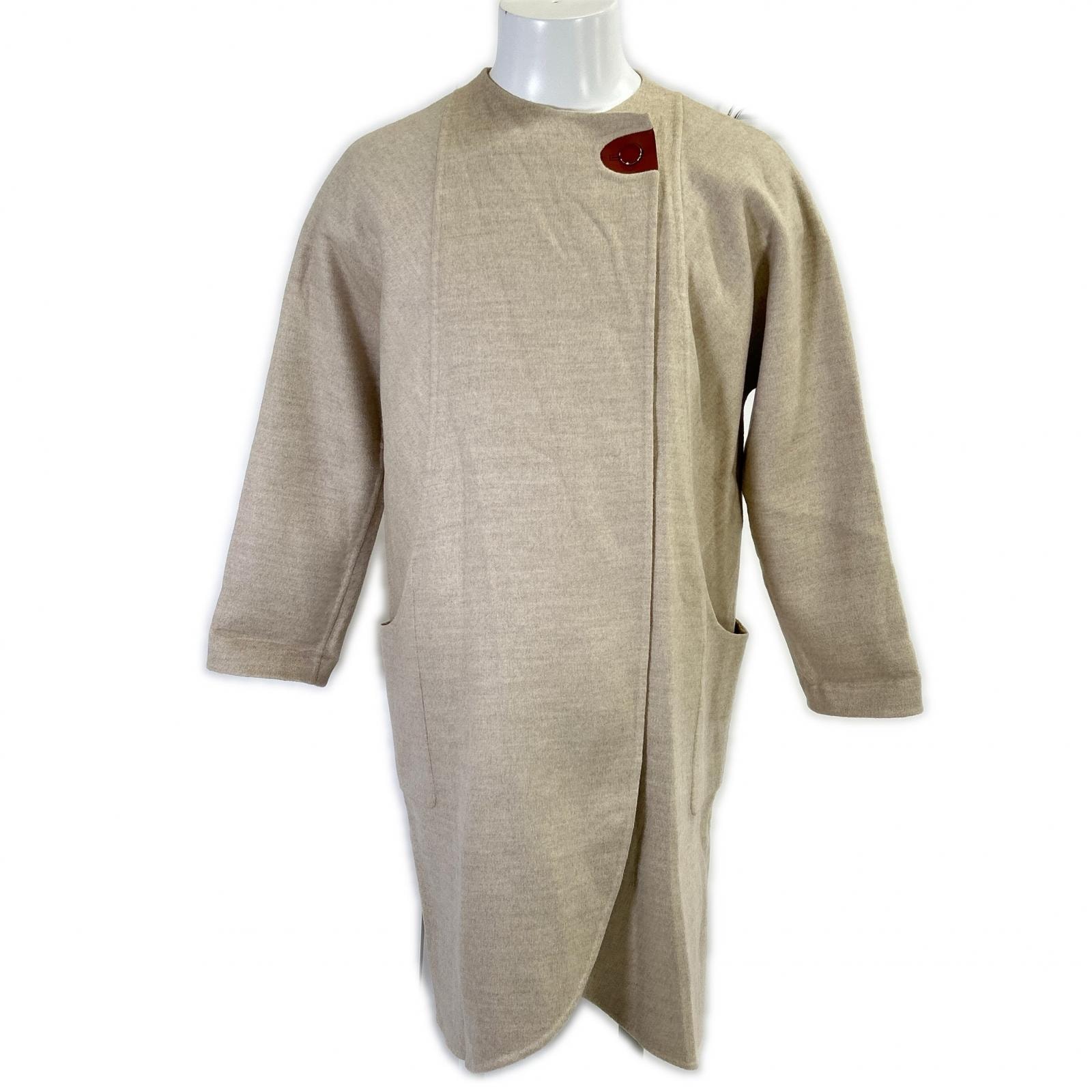 エルメス セリエ釦 カシミヤ混 ラップ 40