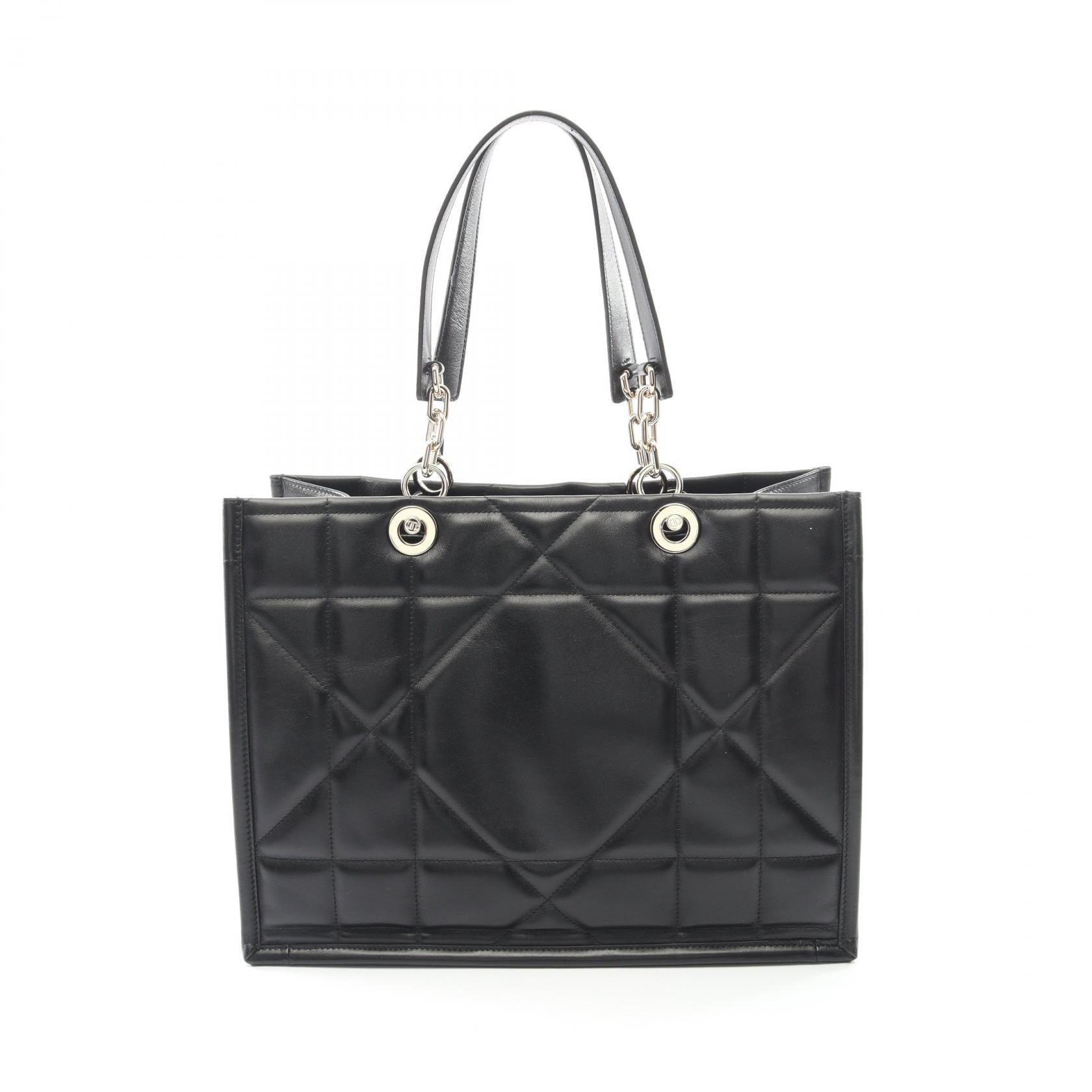 ディオール Dior エッセンシャル ミディアム アーキカナージュ トートバッグ バッグ レザー レディース ブラック系 M87210ZVJ M900 【中古】