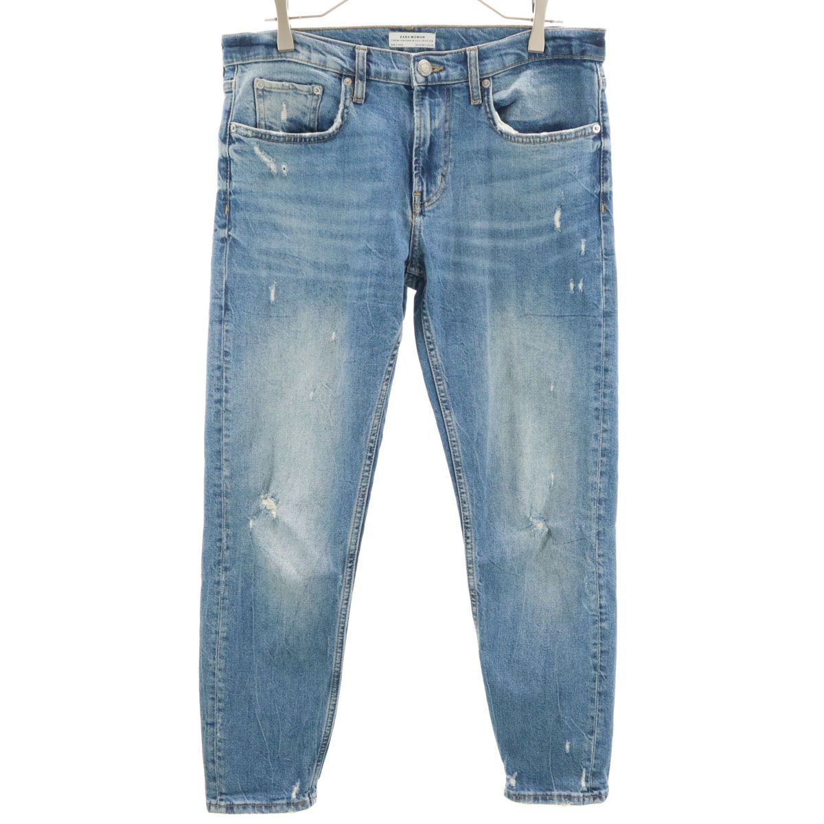 ZARA WOMAN ザラウーマン テーパードデニムパンツ USA6 ストレッチジーンズ