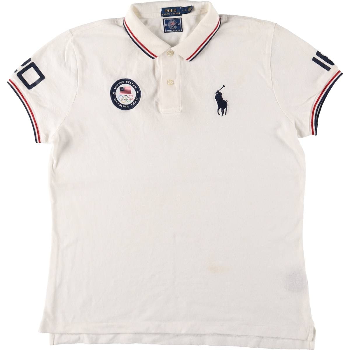古着 ラルフローレン Ralph Lauren POLO RALPH LAUREN 2016リオデジャネイロオリンピック 半袖 ポロシャツ レディースL相当/eaa566021
