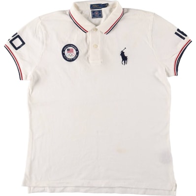 古着 ラルフローレン Ralph Lauren POLO RALPH LAUREN 2016リオデジャネイロオリンピック 半袖 ポロシャツ レディースL相当/eaa566021