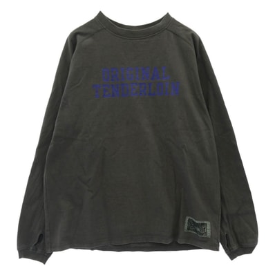 TENDERLOIN テンダーロイン カットソー FREEDOM SLEEVE CUT&SEW フリーダム サムホール付き 長袖 カットソー チャコール系 M【中古】