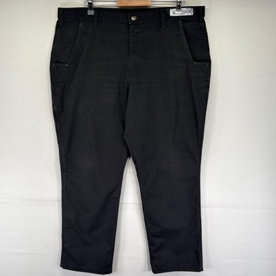 古着 カーハート Carhartt パンツ ワークパンツ リップストップ 大きいサイズ ストレート ワンポイントロゴ W40 L30 グレー系 メンズ