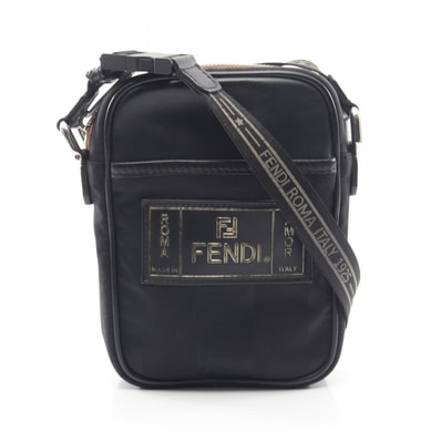 フェンディ FENDI ペカン ショルダーバッグ バッグ ナイロン レザー メンズ ブラック系 7VA456 【中古】